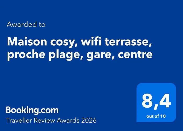 Maison Cosy, Wifi Terrasse, Proche Plage, Gare, Centre